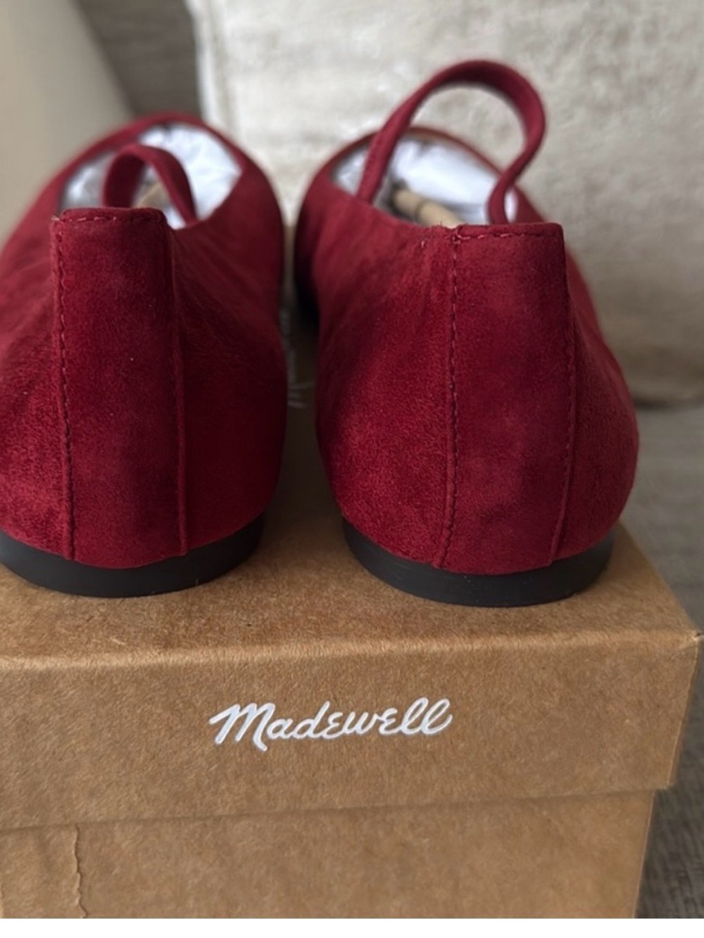 NWT Madewell Greta Suede Ballet Flats
Ballerina Ruby Port Red Burgundy Leather - Picture 7 of 11
